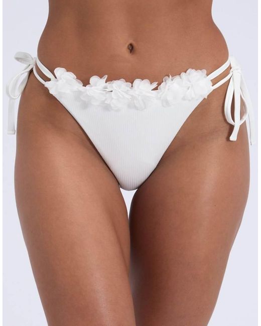Boux Avenue Yellow Ibiza Flower Brief Bikini Bottoms Summer Chic Swimwear