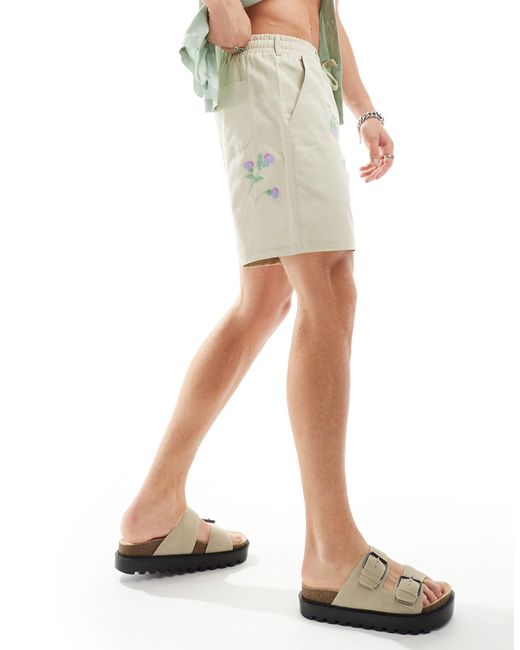 Pantalones cortos chinos con detalle bordado thistle club Lyle & Scott de hombre de color Natural