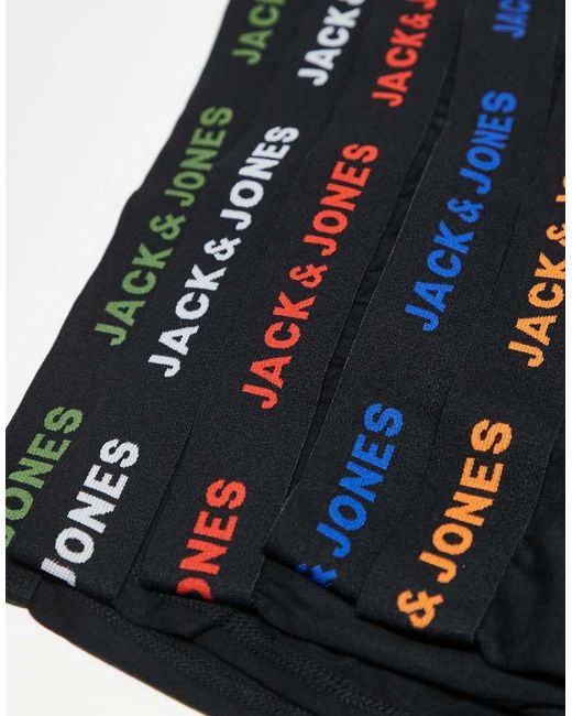 Jack & Jones Black 5 Pack Trunks for men