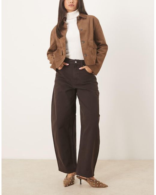 ASOS Natural High Waist Barrel Jean