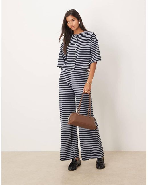 ASOS White Supersoft Co-ord Wide Leg Trousers
