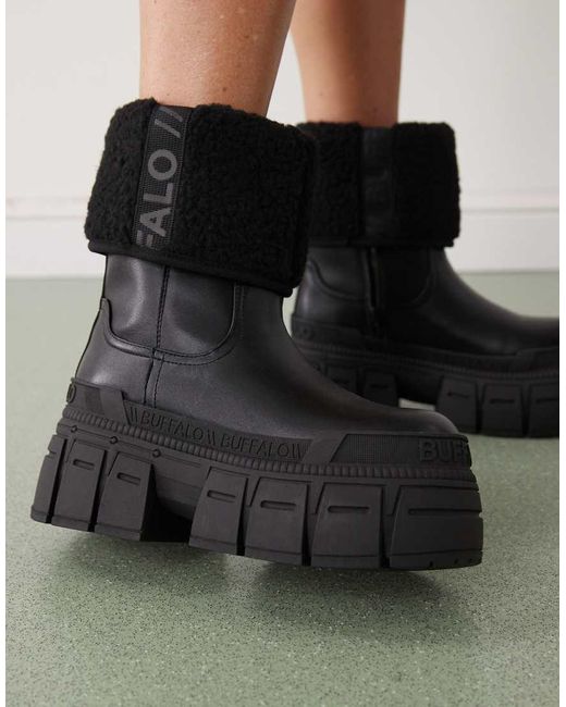 Buffalo Black Gospher Fold Boot