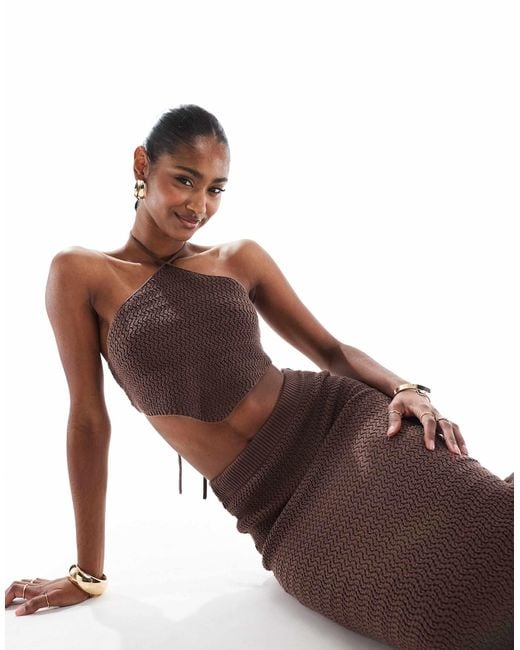 Crop top 4th & Reckless en coloris Brown