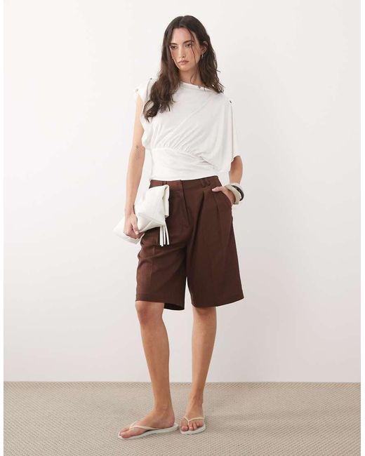 ASOS White Multi Way Button Up Top