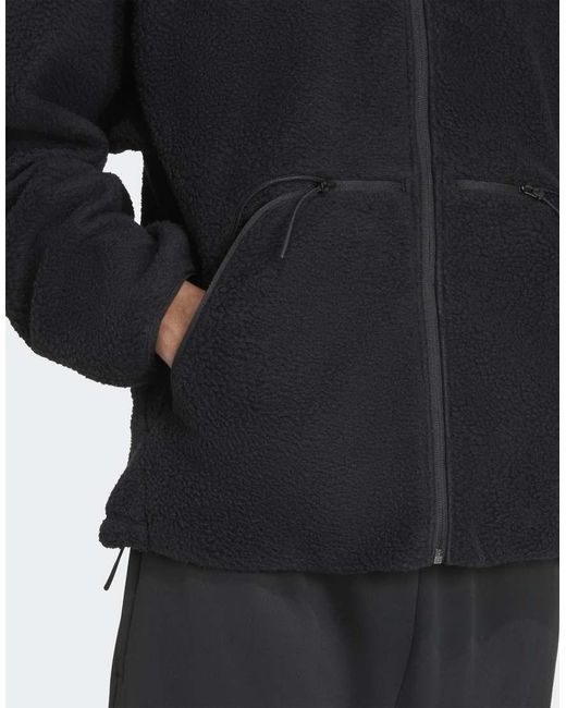 Adidas Originals Blue City Tech High Pile Fleece Full-Zip Jacket for men