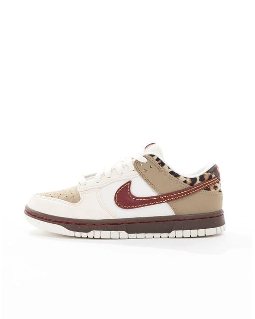 Nike White Dunk Low Top Sneakers