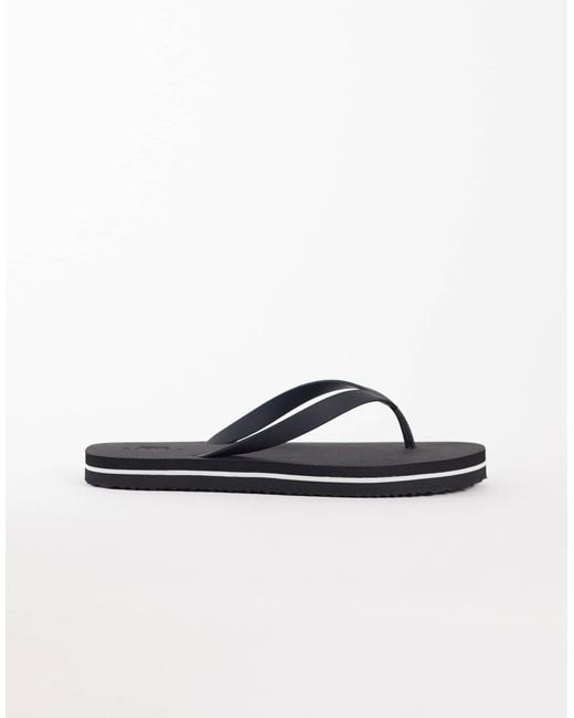 ASOS Black Basic Flip Flops for men