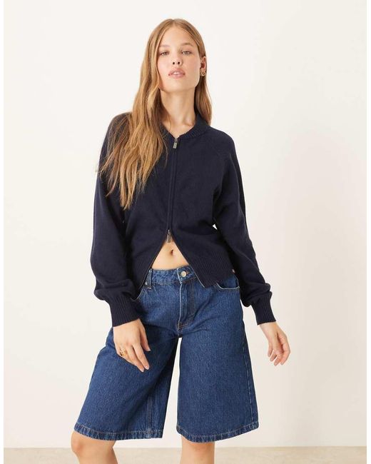 Dickies Blue Milan Full Zip Knitted Jacket