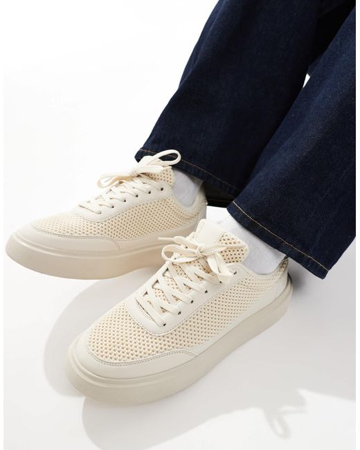 ASOS – sneaker zum schnüren aus netzstoff in Blue für Herren
