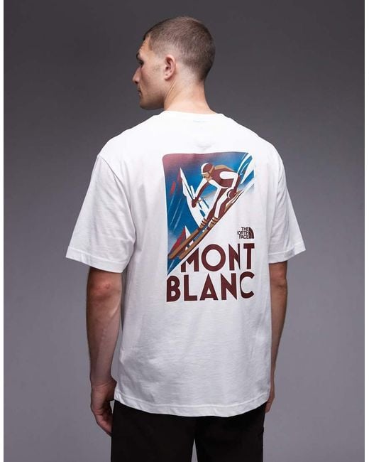 The North Face Gray Straight Lining Backprint Oversized T-shirt for men