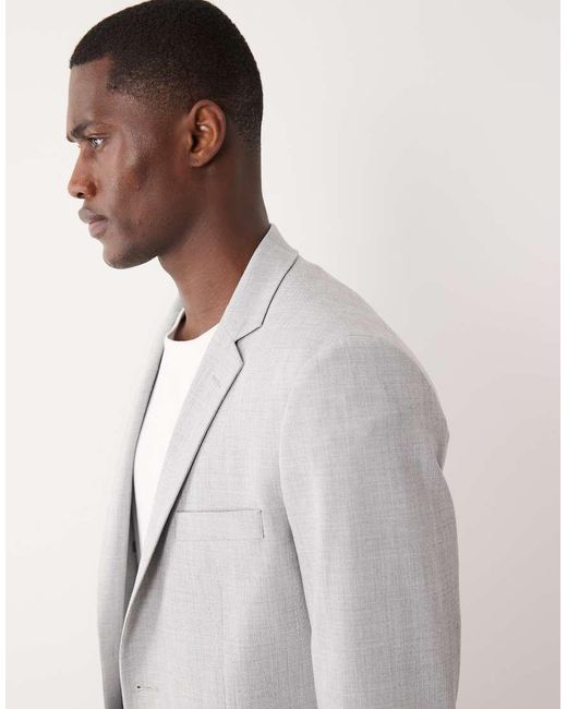 Mango Gray Paris Super Slim Fit Suit Blazer Co-ord for men
