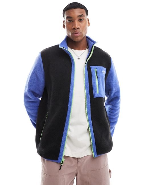 The North Face – yumiori – mehrfarbige fleece-jacke mit reißverschluss in Blue für Herren
