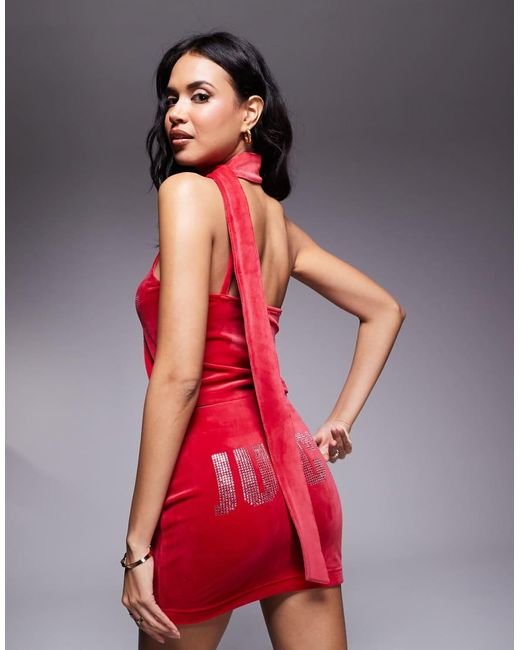 Top Rojo Asimétrico Con Logo De Strass De (Parte De Un Conjunto) Juicy Couture de color Red