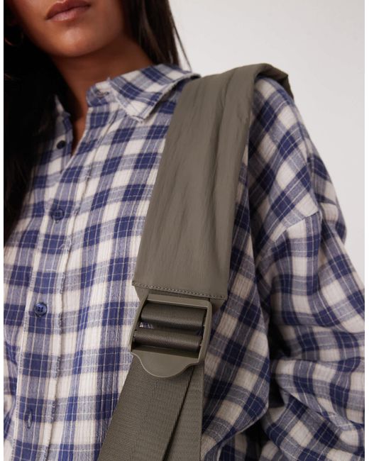 Weekday Gray Large Padded Cross-body Bag