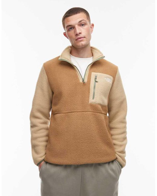 The North Face Natural Yumiori 1/4 Zip Colourblock Fleece for men
