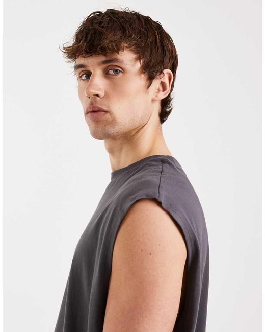ASOS Blue Essentials Oversized Tank for men