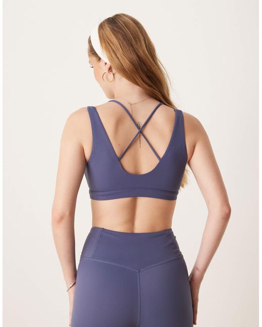 Tala Blue Skinluxe Tank Cross Back Sports Bra