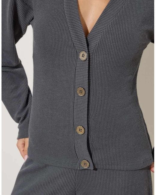 PixieGirl Gray Petite Textured Cardigan