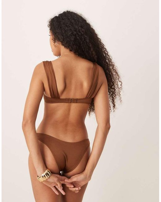 Free Society Brown Underwire Bikini Top
