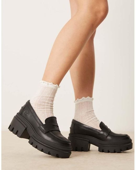Timberland Blue Everleigh Chunky Heeled Loafer