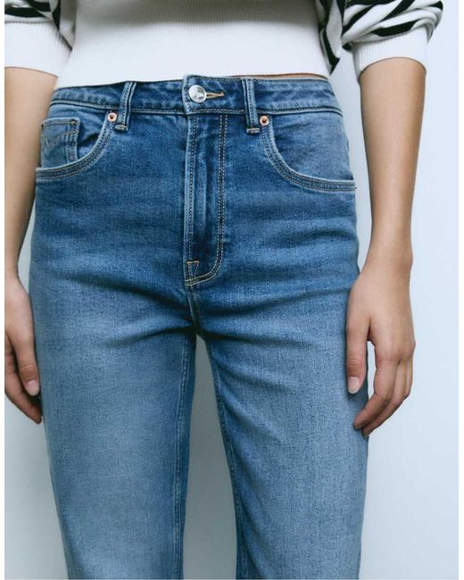 Stradivarius Blue Tall D14 Slim Comfort Fit Jeans