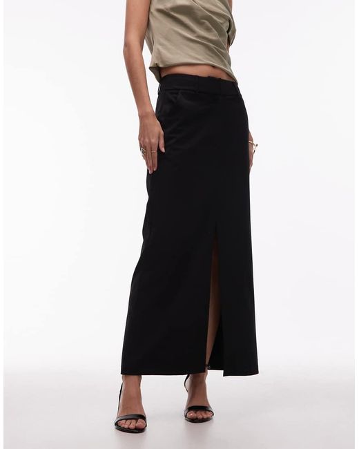 ASOS Elegante Midi-Kokerrok in het Black
