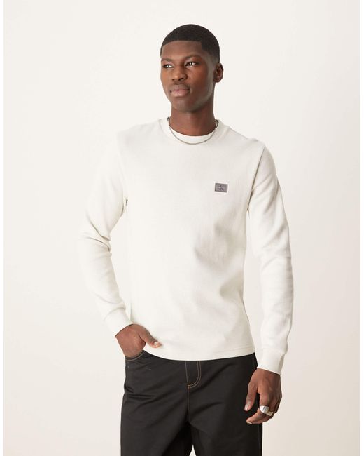 Calvin Klein – langärmliges oberteil in White für Herren