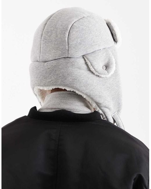 Hollister Black Fur Trapper Hat for men
