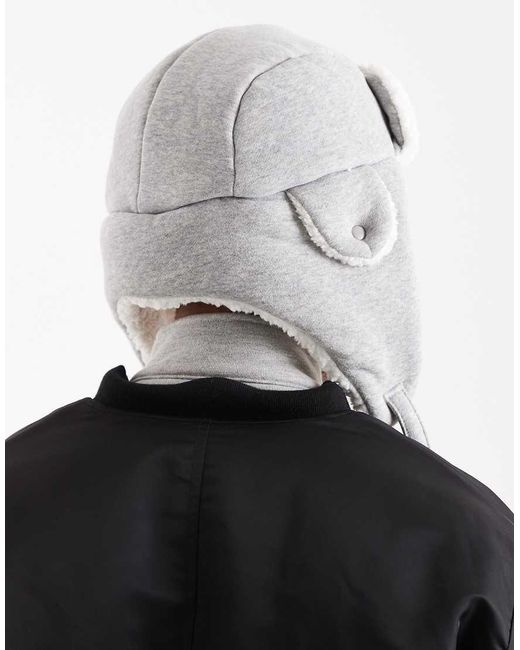 Hollister Black Fur Trapper Hat for men