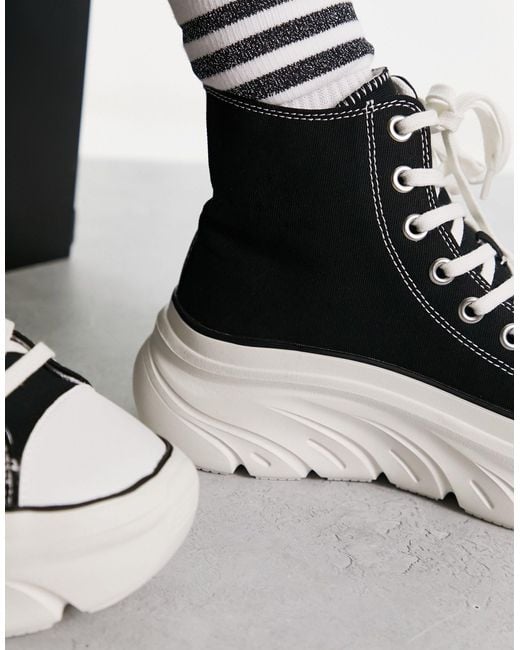 Skechers Funky Street - Hoge Sneakers in het White