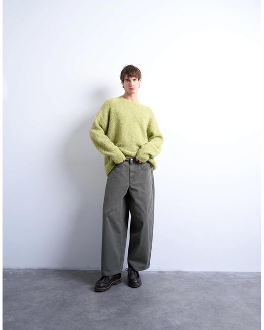 Topman – barrel-hose aus canvas in Green für Herren