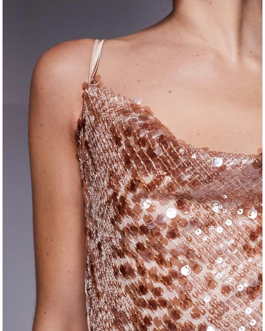 TFNC London Metallic – midaxi-paillettenkleid