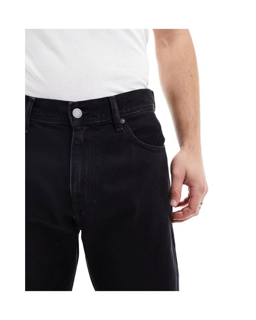 Tommy Hilfiger Black Ethan Relaxed Straight Leg Jeans for men