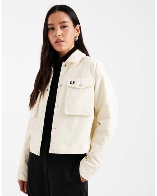 Fred Perry White Padded Overshirt
