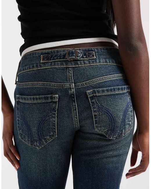 Hollister Blue Low Rise Bootcut Jeans