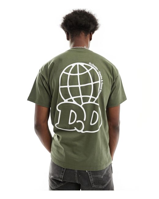 Dr. Denim – trooper – lässig geschnittenes t-shirt in Green für Herren