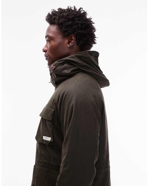 Element Black Field Waxed Parka for men