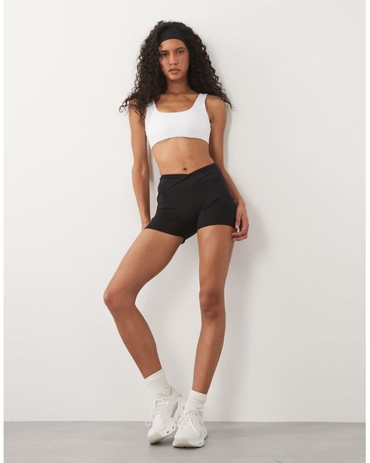 4505 Black Wrap Waist Booty Short