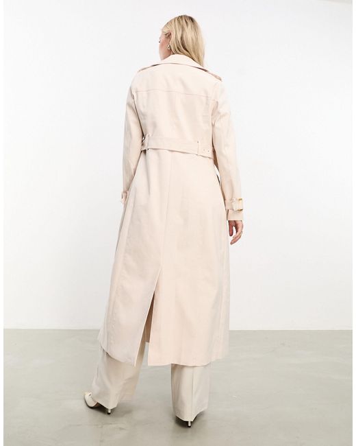 Trench-coat long avec ceinture - crème doux Forever New en coloris Natural