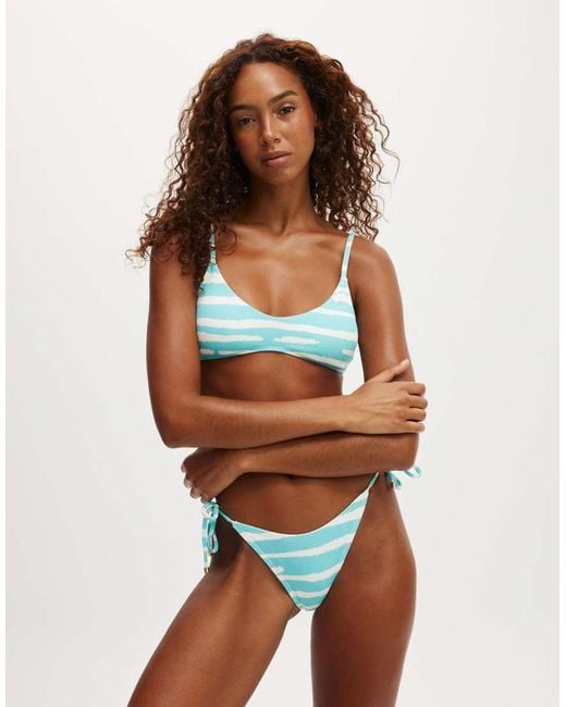 Cotton On Blue Super Scoop Bikini Top