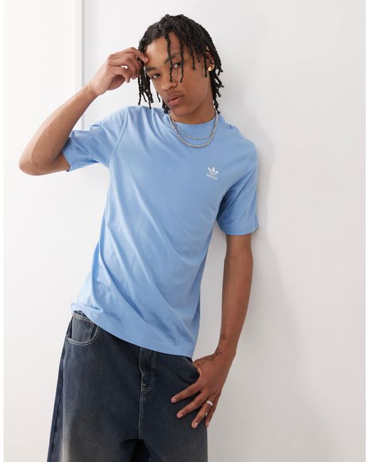 Adidas Originals – trefoil essentials – t-shirt in Blue für Herren