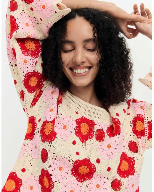 Desigual Blue Crochet Top