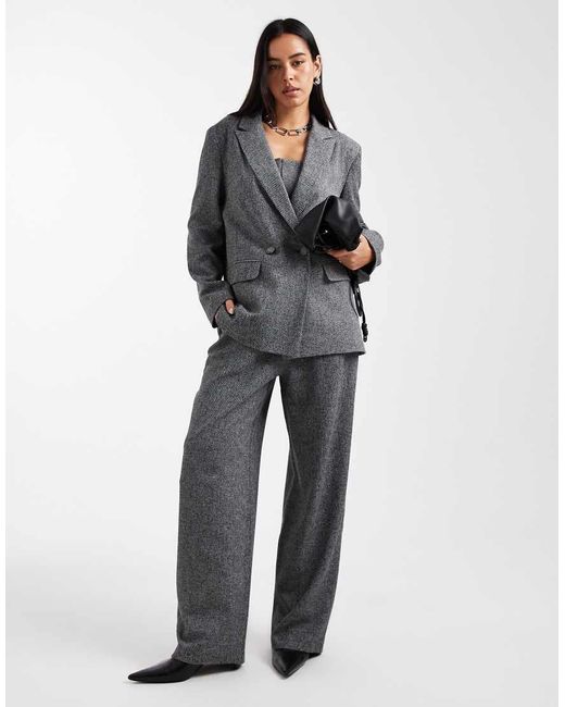 Miss Selfridge Gray Oversized Blazer