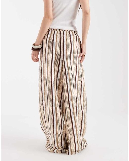 Aray Natural Crochet Beach Trouser