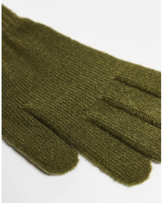 ASOS – strickhandschuhe in Green für Herren