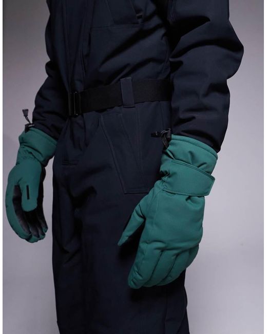 ASOS 4505 Ski & Snow Blue Asos 4505 Ski Water Repellent Ski Glove With Goggle Wipe for men