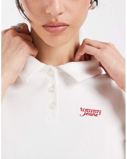 Tommy Hilfiger White Star Novelty Logo Polo Shirt