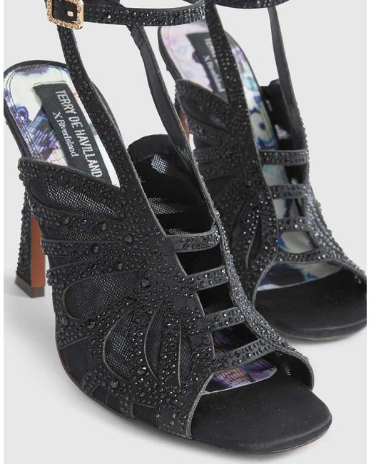 River Island Black Caged Heels