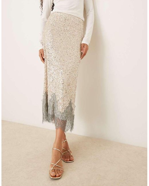Never Fully Dressed Natural Maeva Midaxi Skirt