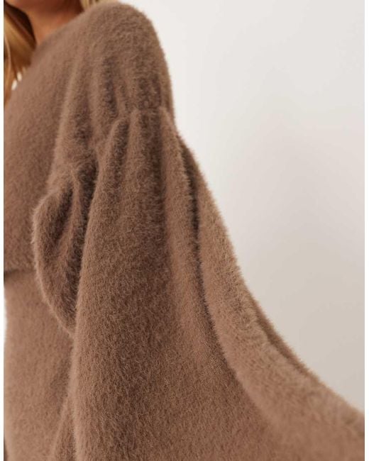 Pretty Lavish Natural Drape Knit Mini Dress